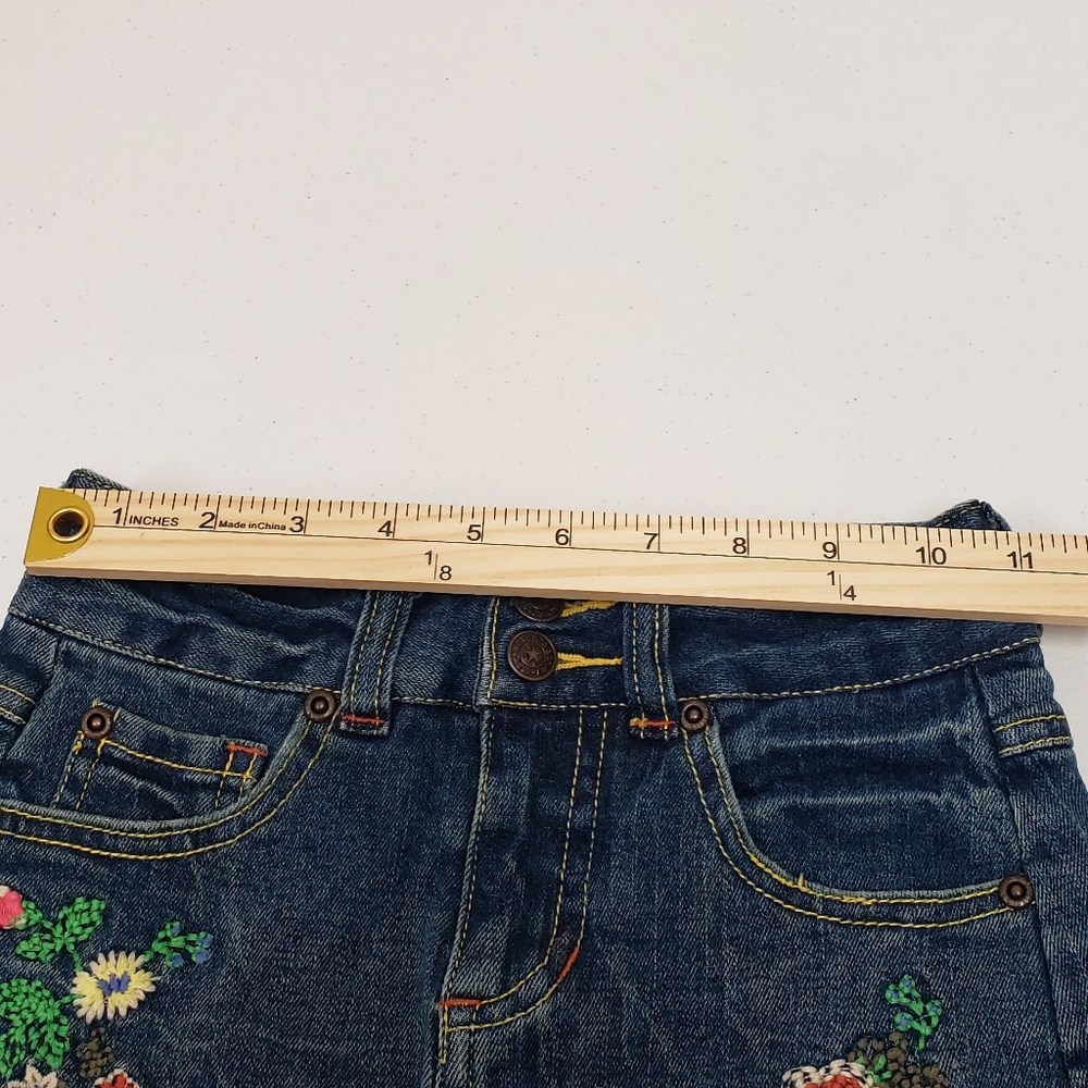 Mary Kate and Ashley Girls Denim Floral Skirt Size 7 - Picture 9 of 10